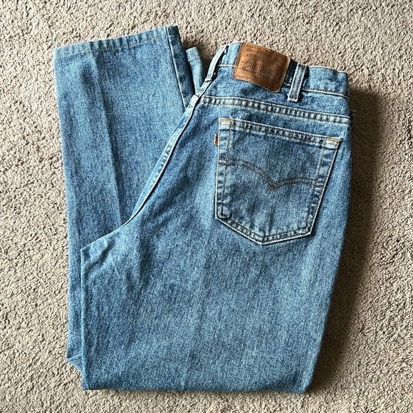 Vintage 1992 Levi’s 545 Brown Tab Loose Fit Medium Wash Jeans - Picture 1 of 9